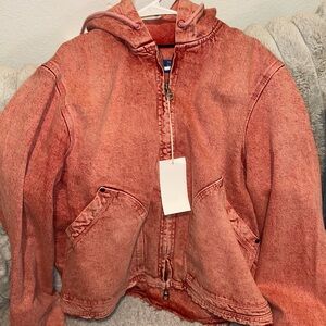 Zara Red Hooded Jacket